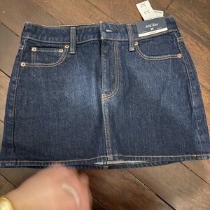 Abercrombie dark wash mini skirt